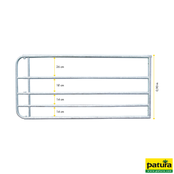 371020 Patura Profi-Weidezauntor, Höhe 90 cm, Länge 1,10 m bis 1,70 m